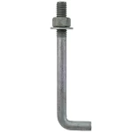 Galvanized Anchor Bolt (L) Type Size 3/4 inch Length 700 mm