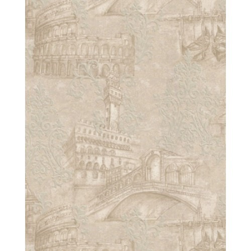 Italian Wallpaper Modern Design Beige Color, Size 10mx1.06m, Model 81705 | Balbaid Decor Company