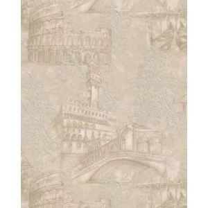 Italian Wallpaper Modern Design Beige Color, Size 10mx1.06m, Model 81705 | Balbaid Decor Company
