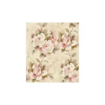 American Wallpaper Beige Color Floral Design, Size 10mx0.53m, Model aq51101