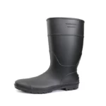 حذاء سلامة PVC مقاس 45، لون أسود، ارتفاع 15 بوصة