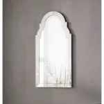 مرايا ديكور مقاس 51×109×9 سم، لون فضي عتيق، تصميم جزيرة