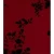 Wallpaper, Floral Design, Dark red and black Color, Size 10m×53cm