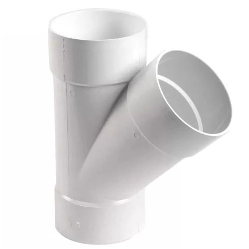 TEE PVC 45° Schedule 40 4×6 inch White Color | SAPPCO