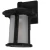 كشاف إضاءة للجدران الخارجية، ارتفاع 40 سم، قطر 20 سم، لون أسود