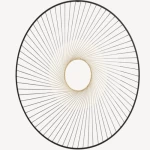 Decorative Metallic Plate, 100 cm Width, 100 cm Height, Black Color