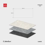 بلاط بورسلان Kainos للجدران، مقاس 59.5×29.5 سم، سمك 10 مم، لون رمادى