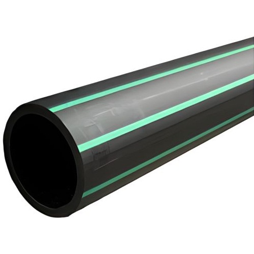 Al-Rajhi HDPE Pipes Outside Diameter 50 mm Thickness 3 mm Black with Green Stripes | Al-Rajhi Pipes