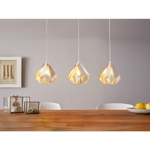 CARLTON Pendant Light Length 1100 mm Width 205 mm White Gold, E27 LED | CARLTON