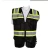  سترة سلامة عاكسة، مقاس XXXL، وزن  1 كجم     لون أسود      