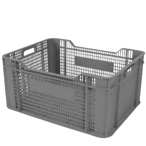صندوق HDPE بلاستيك لحفظ الدجاج 51×39×24 سم رمادي | مصنع الفريدي للصناعات البلاستيكية
