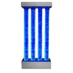 illuminated acrylic waterfall for gardens, grey with blue color, size 183×61 cm, product number SB4X723213