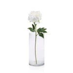 Peony Synthetic Flowers for Decoration, White Color, Size 52 cm