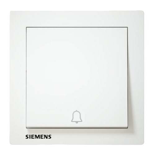 مفتاح جرس 10 امبير 86×86 مم ابيض، 250 فولت | Siemens (دلتا ريلفا)