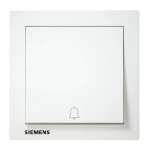 مفتاح جرس 10 امبير، ابيض، 86×86 مم، 250 فولت | سيمنز (دلتا ريلفا) 