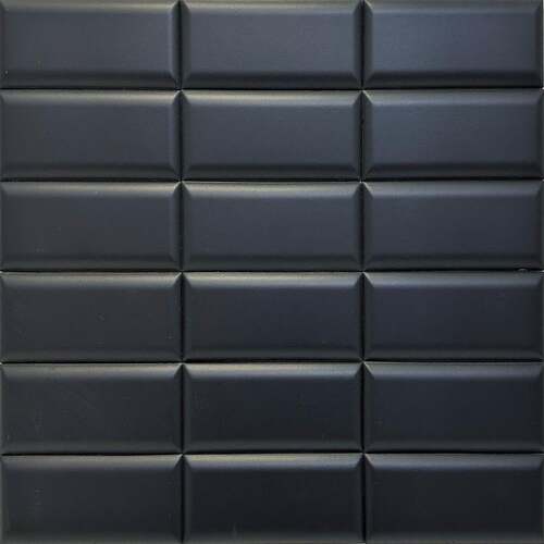 Velvet Porcelain Tiles 8 mm Thickness Matte Surface Black 15×5 cm | Velvet