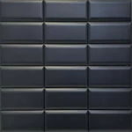 بلاط Velvet للأرضيات والجدران، سماكة 8 مم، سطح مطفي، لون أسود، مقاس 15×5 سم