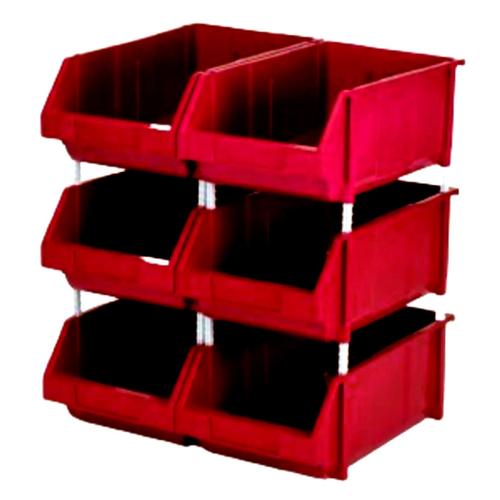 صندوق رف بلاستيك HDPE 35×20×18 سم، سعة 15 كجم، لون أحمر | مصنع الفريدي للصناعات البلاستيكية
