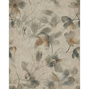 Italian Wallpaper Floral Design Dark Beige, Size 10mx1.06m, Model 72955 | Balbaid Decor Company