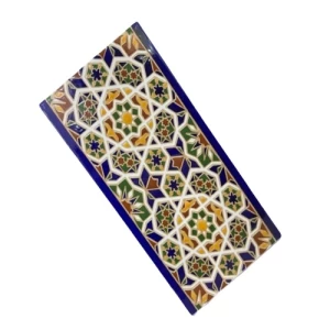 Indoor Ceramic Tile Andalusian Design Cobalto Tera Relief 28x14 cm 8.5 mm | 