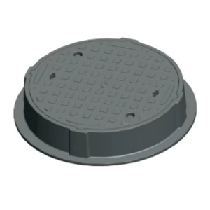 Manhole Cover Cast Iron 600 mm Circular Shape, 12.5 Tons Load, Gray Color | Saudi Cast Company