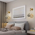 Modern Transparent Wall Sconces 3 Bulbs, 10 cm Diameter, 55 cm Height, 30 cm Width