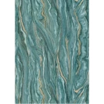 ورق جداري الماني لون فيروزي، طول 10 م، عرض 0.53 م، موديل 36-10149