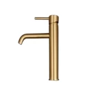 خلاط مغسلة من النحاس، أبعاد 32×21×4.45 سم، ضغط 15 بار، لون ذهبي لامع