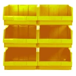 صندوق رف بلاستيك، مقاس 61×40×22 سم، مساحة تخزين 30 كغم، لون أصفر، موديل TBDHR