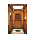 Shaft-Based Elevator, Traditional Wood-Inspired Interior, Wooden Handrail, PVC Flooring, 1000 KG Load, 13 Persons, 1 m/s Speed