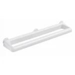 علاقة مناشف ستانلس ستيل جيدى حائطى، المقاس 30 سم، لون ابيض