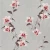 Floral wallpaper, grey and red color, length 10 m, width 0.53 m.