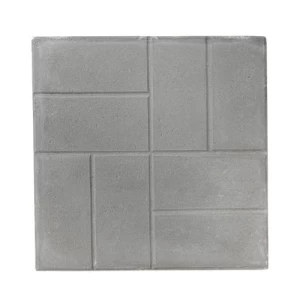 Patterned Concrete Tile Interlocking Squares 40x40x5 cm, Cement Color | Al Sarif Building Materials