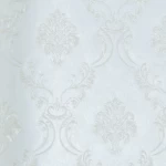 ورق جدران فينيل، تصميم نقشات، مقاس 15.6 م×106 سم، لون فضي