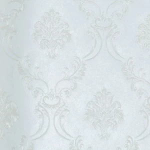 Vinyl Wallpaper Patterned Design 15.6m × 106 cm Silver | Luxury line