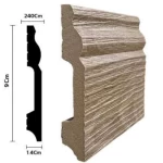نعلات فايبر ملونة PS ، لون خشبي ، مقاس 240×9 سم، رقم المنتج 4701