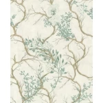 ورق جداري ايطالي، لون بيج فاتح، تصميم مشجر، مقاس 10 م×1.06 م، موديل 72956