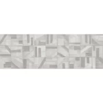 Rectangular Laser Cut Porcelain Walls Size 33×1 cm, Dark Gray Plaid Color 