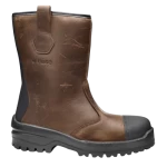 PortWest Safety Boots Leather, long, Size 42, orange printed leather Color, static electricity resistant، Impact protection Up to 200 joules