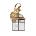 مصباح ديكور زجاجي، مقاس 20 × 15 × 34 سم، لون ذهبي