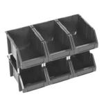 رف بلاستيك HDPE، مقاس 24×15×13 سم، سعة 5 كلغم، لون رمادي، موديل 53FWL