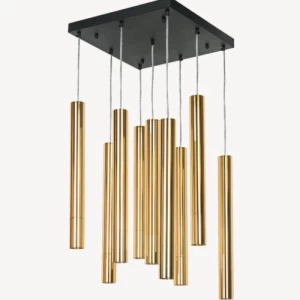 Ceiling Holder Pendant 59x50x50 cm Black and Gold | Abyat Company