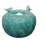 Indoor Decorative Ceramic bird fountain, Modern Design, Turquoise, dimensions 30×30 cm, 220V, Product Code MZ15330BA