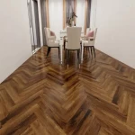 SPC Wooden Vinyl Tiles, Waterproof, Brown Color, Model1036