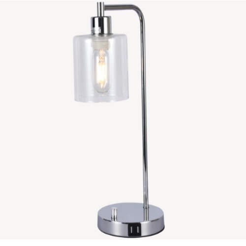 Table Lamp Luxurious Design 30x20x48 cm, Silver Color | Abyat Company