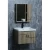 Ceramic Decorative washbasin With Wooden Cabinet and Pharmacy With Mirror Wooden Brown Color Size 80 cm 