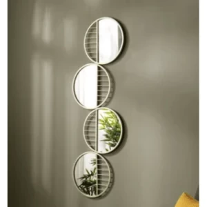 مرايا ديكور مقاس 40×121×2 سم، لون ذهبي، تصميم جزيرة