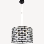 Elegant Ceiling Pendant Light Design, Size 55x55x31 cm, Black Color