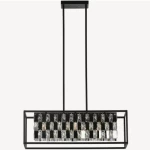 Shah Jahan Ceiling Light, Black | Clear, Color, Size 84 x 25 x 104 cm