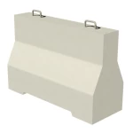 حواجز خرسانية مقاس 100*85*50 سم بدون تسليح بدون لون اثنين هوك مع فتحة فورك ليفت للرفع وفتحات تصريف